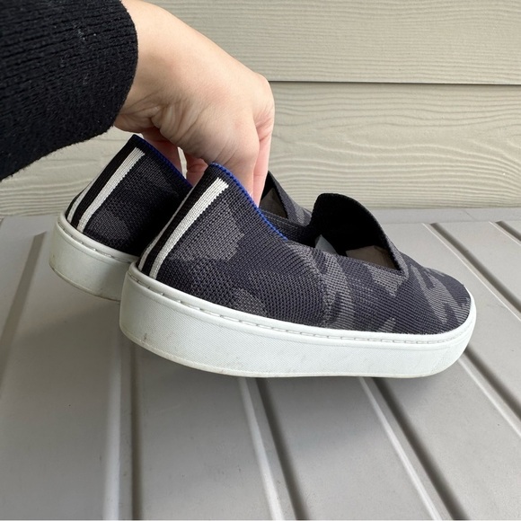 Rothy’s Slip On Sneakers Camo Grey Knit Upper Size 7.5 Women’s Comfort Casual - Picture 6 of 10